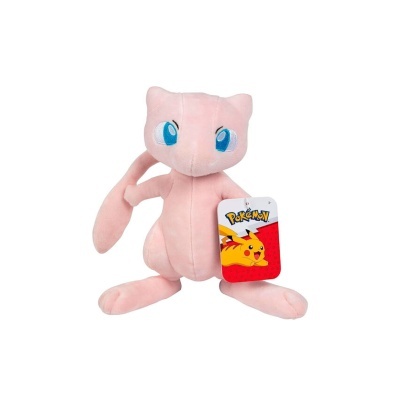 Pelúcia do Pokémon Mew rosa claro com etiqueta colorida Pokémon