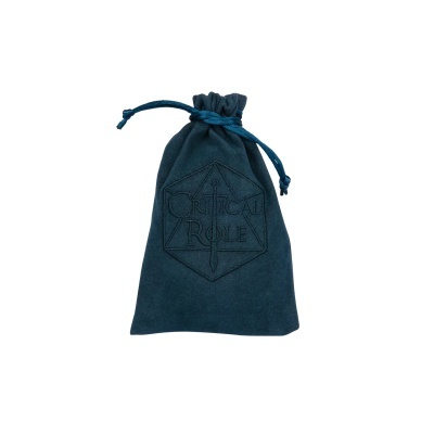 Saco azul escuro com cordão e bordado CRITICAL ROLE