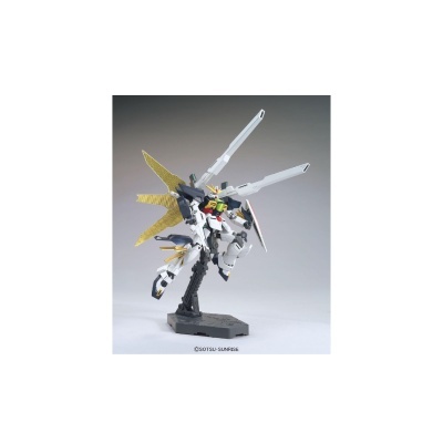 Figura de ação robô branco com armas e base cinzenta