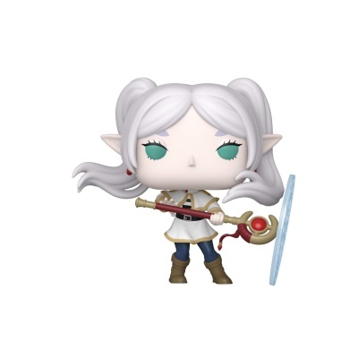 Figura Funko Pop com cabelo branco e cajado