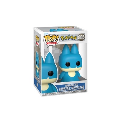 Figura Funko Pop! de vinyl do personagem Munchlax do Pokémon em caixa transparente.