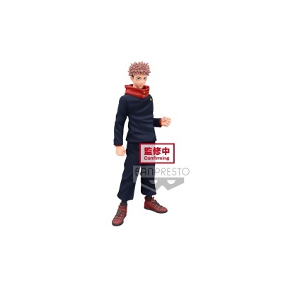 Figura de ação de personagem masculino com roupa azul escura e cachecol vermelho