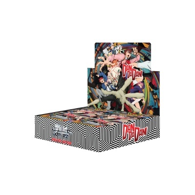 Caixa de cartas de coleção com personagens de anime e texto Dan Da Dan