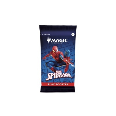 Pacote de cartas Magic The Gathering Marvel Spider-Man azul com Homem-Aranha