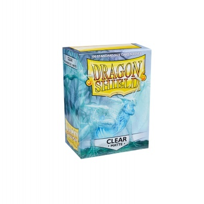 Caixa de protetores de cartas DRAGON SHIELD CLEAR MATTE azul com dragão