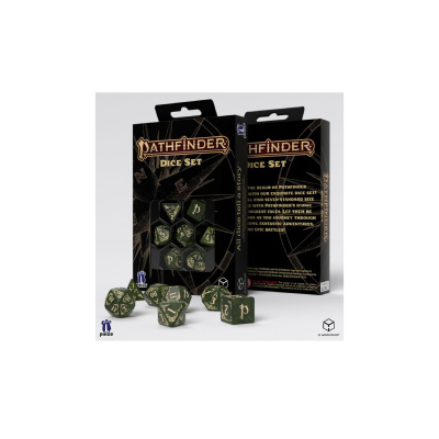 Conjunto de dados Pathfinder verdes em embalagem preta