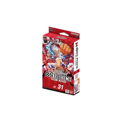 Caixa do jogo One Piece Card Game com arte colorida de personagens e texto visível