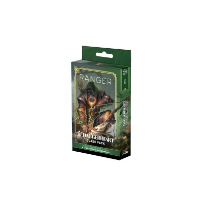 Caixa verde de jogo DAGGERHEART CLASS PACK com ilustração de personagem com arco