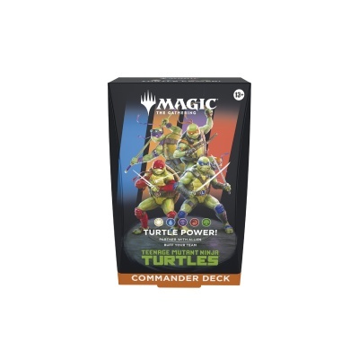 Deck Commander Magic The Gathering Teenage Mutant Ninja Turtles com personagens das Tartarugas Ninja