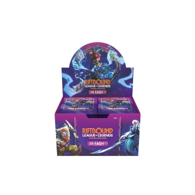 Caixa de packs de cartas RIFTBOUND LEAGUE OF LEGENDS UNLEASHED