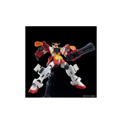 Figura articulada de robô com arma e base de suporte