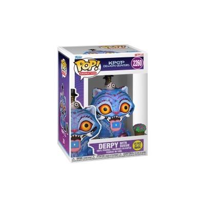 Figura de vinil azul e roxa Derpy com Sussie em caixa Pop! Animation