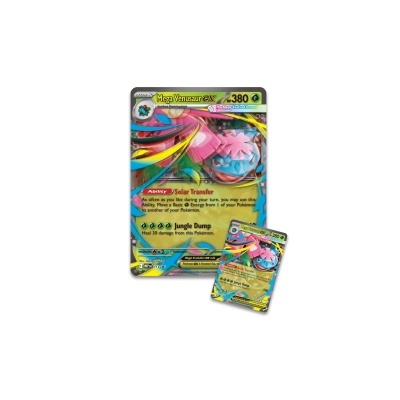 Cartão de Pokémon Mega Venusaur ex com cores vibrantes