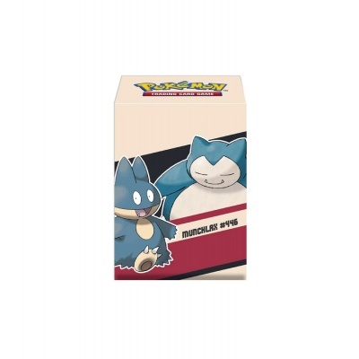 Caixa de cartas Pokémon TCG com Munchlax e Snorlax e texto MUNCHLAX #446