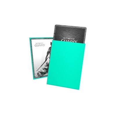 Cartas de jogo com caixa verde água e carta visível com texto