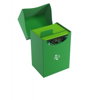 Caixa verde com fichário verde e separadores