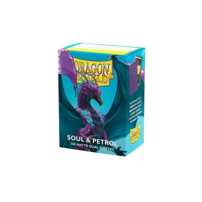 Caixa azul com dragão roxo e azul e texto Dragon Shield