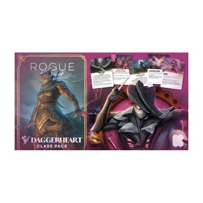 Cartas do jogo Rogue Daggerheart Class Pack com arte de personagens fantásticos