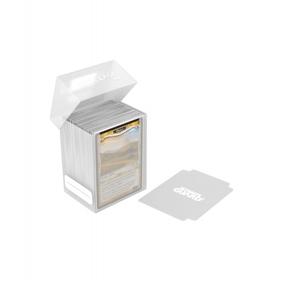Estojo transparente para cartas de jogo com cartas visíveis e suporte com 'ULTRA PRO'