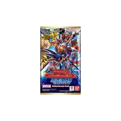Pacote de cartas Digimon Cardgame World Convergence BT-21 com arte colorida