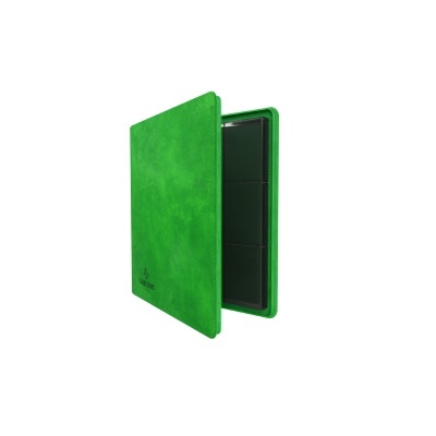 Estojo verde para cartões com interior preto e logotipo LOGISYS