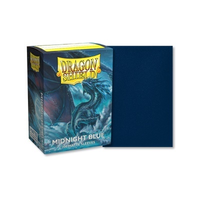 Caixa Dragon Shield e conjunto de sleeves azuis meia-noite