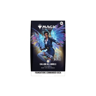 Sacola de papel Magic The Gathering com ilustração colorida e texto de jogo
