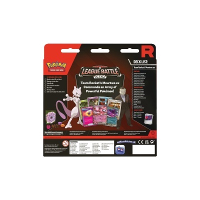 Embalagem do jogo Pokémon League Battle Deck Team Rocket com cartas e personagens