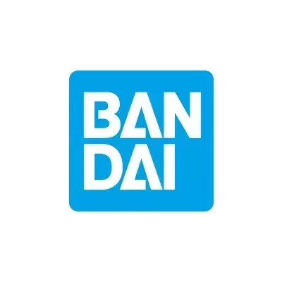 Logótipo da Bandai branco em fundo azul