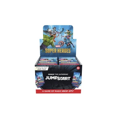 Display Magic The Gathering Jumpstart Booster Marvel Super Heroes com imagens de personagens