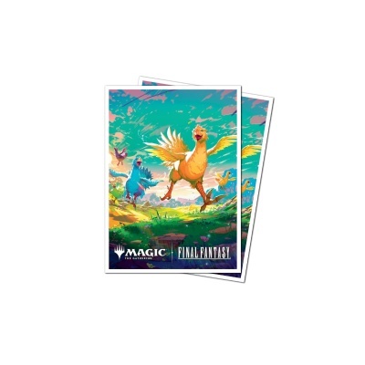 Cartas de jogo Magic: The Gathering com ilustração colorida e texto Final Fantasy