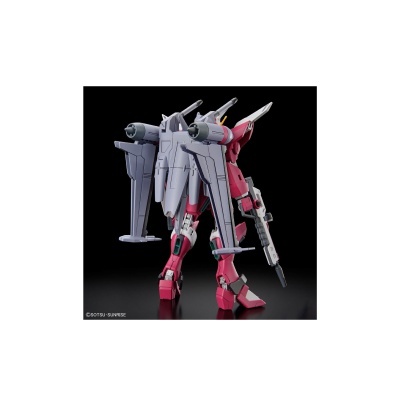 Figura action de robô mecha rosa e cinza com armas e asas
