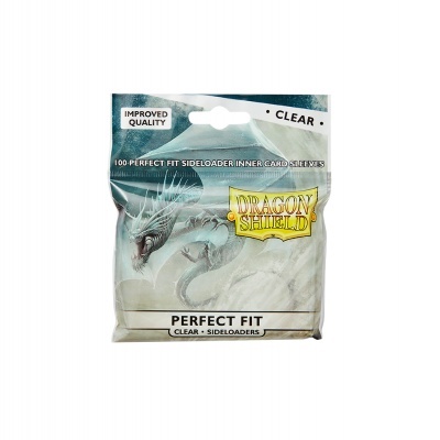 Embalagem de sleeves transparentes para cartões Dragon Shield com design de dragão cinza