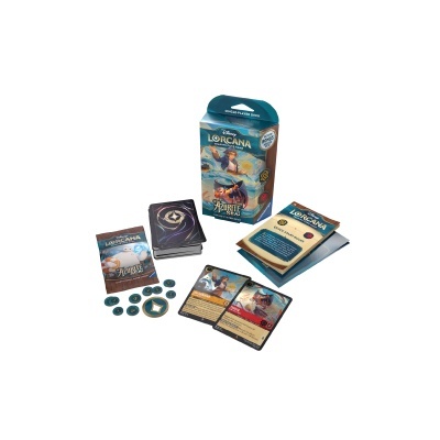 Jogo de cartas LORECANÁ com cartões, tokens e caixa azul