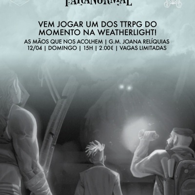 Imagem promocional de jogo RPG ORDEM PARANORMAL com personagens e texto em português