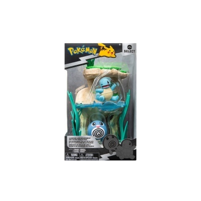 Brinquedos Pokémon Squirtle e Poliwag em embalagem transparente