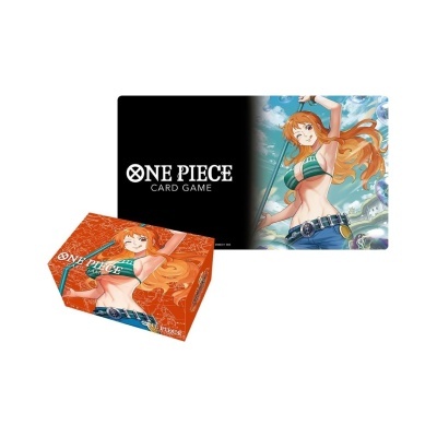 Baralho de cartas ONE PIECE com personagem feminina e fundo colorido