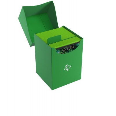 Estojo verde com fichas verdes e símbolo branco