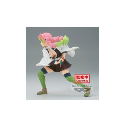 Figura de ação de personagem feminina com cabelo colorido em pose dinâmica