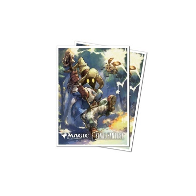 Cartas de Magic The Gathering com personagem de Final Fantasy em ambiente colorido