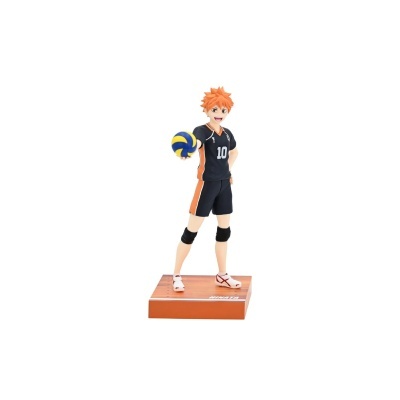 Figura colecionável de personagem de anime com bola de voleibol