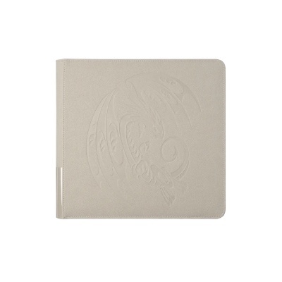 Capa de álbum cinza claro com relevo em fundo branco