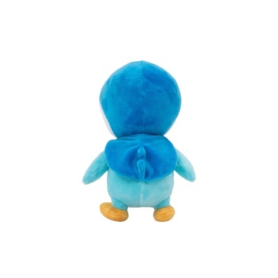 Peluche Piplup azul visto de costas