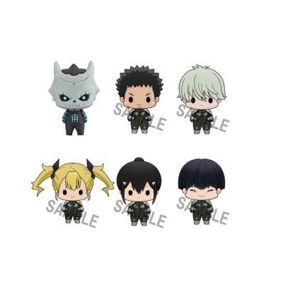 Conjunto de seis figuras colecionáveis estilo chibi com roupas militares