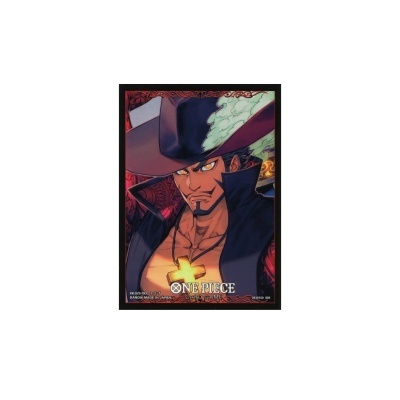 Cartão do jogo de cartas ONE PIECE com personagem masculino de chapéu preto e colar de cruz dourada