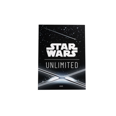 Capa de livro preta com estrelas e texto Star Wars Unlimited