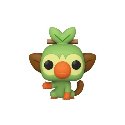 Figura Funko Pop de personagem macaco verde com folhas na cabeça