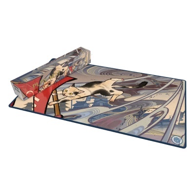 Tapete ou mouse pad com estampa de gato a saltar
