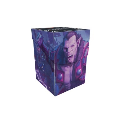 Caixa de jogo com ilustração de orc roxo em armadura vermelha