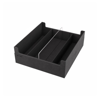 Organizador de gaveta preto com divisórias internas